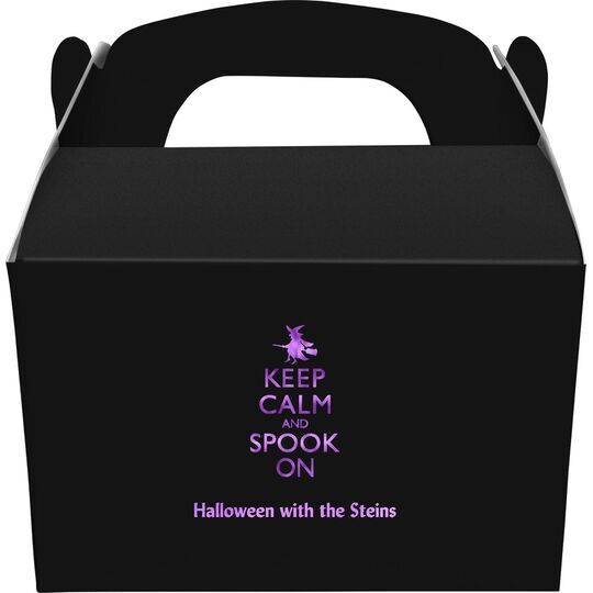 Keep Calm and Spook On Gable Favor Boxes
